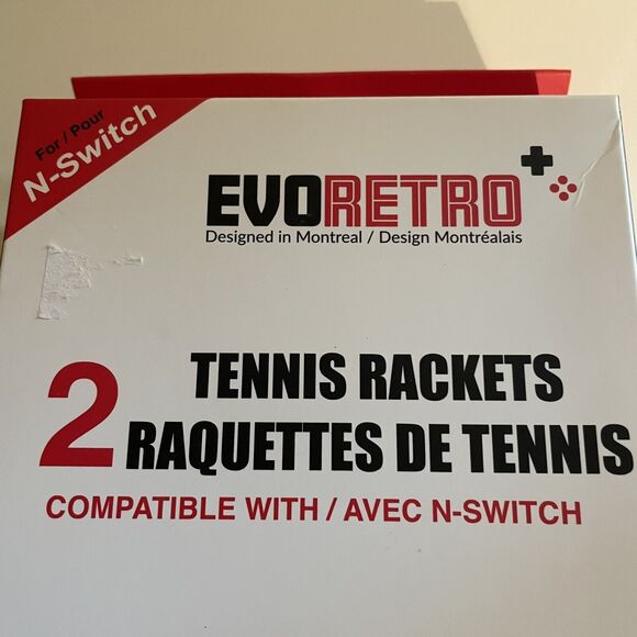 Evoretro 2 Pack Tennis Racket Attachment For Nintendo Switch NEW - Picture 4 of 7